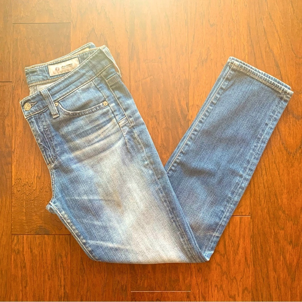 AG Adriano Goldschmied The Beau Cropped Jeans | Size 24 | Mid Blue - Picture 3 of 12